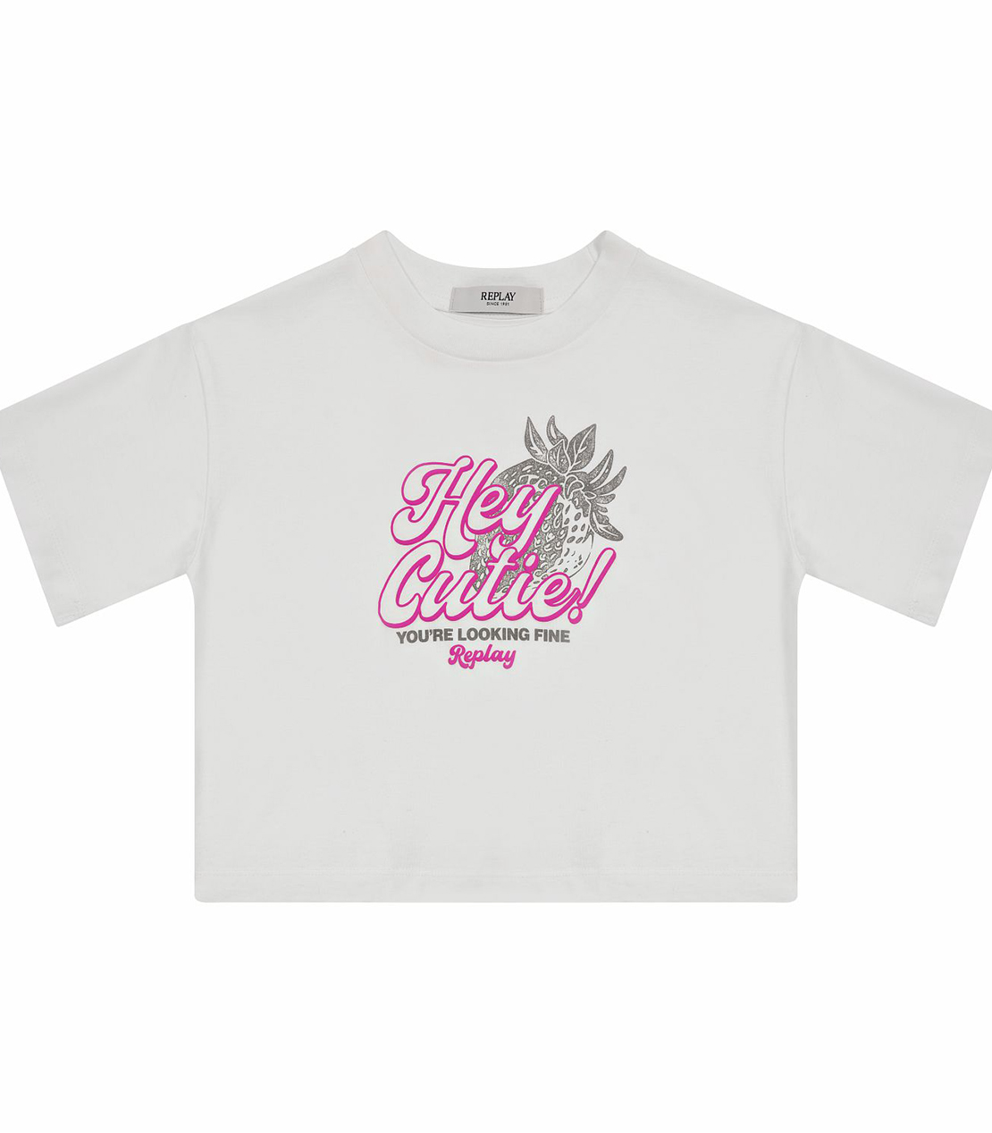 ロゴプリント クロップドTシャツ 詳細画像 アイボリー 1